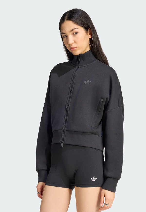adidas Originals SPACER TT - Zip-up sweatshirt - black/black reflective/night grey