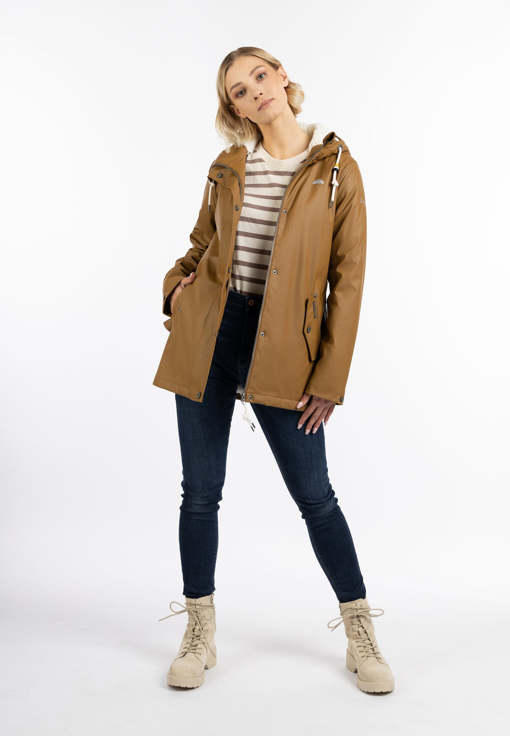 Schmuddelwedda SCHMUDDELWEDDA REGENJACKE MIT WEBPELZFUTTER IN TEDDYOPTIK KILATA