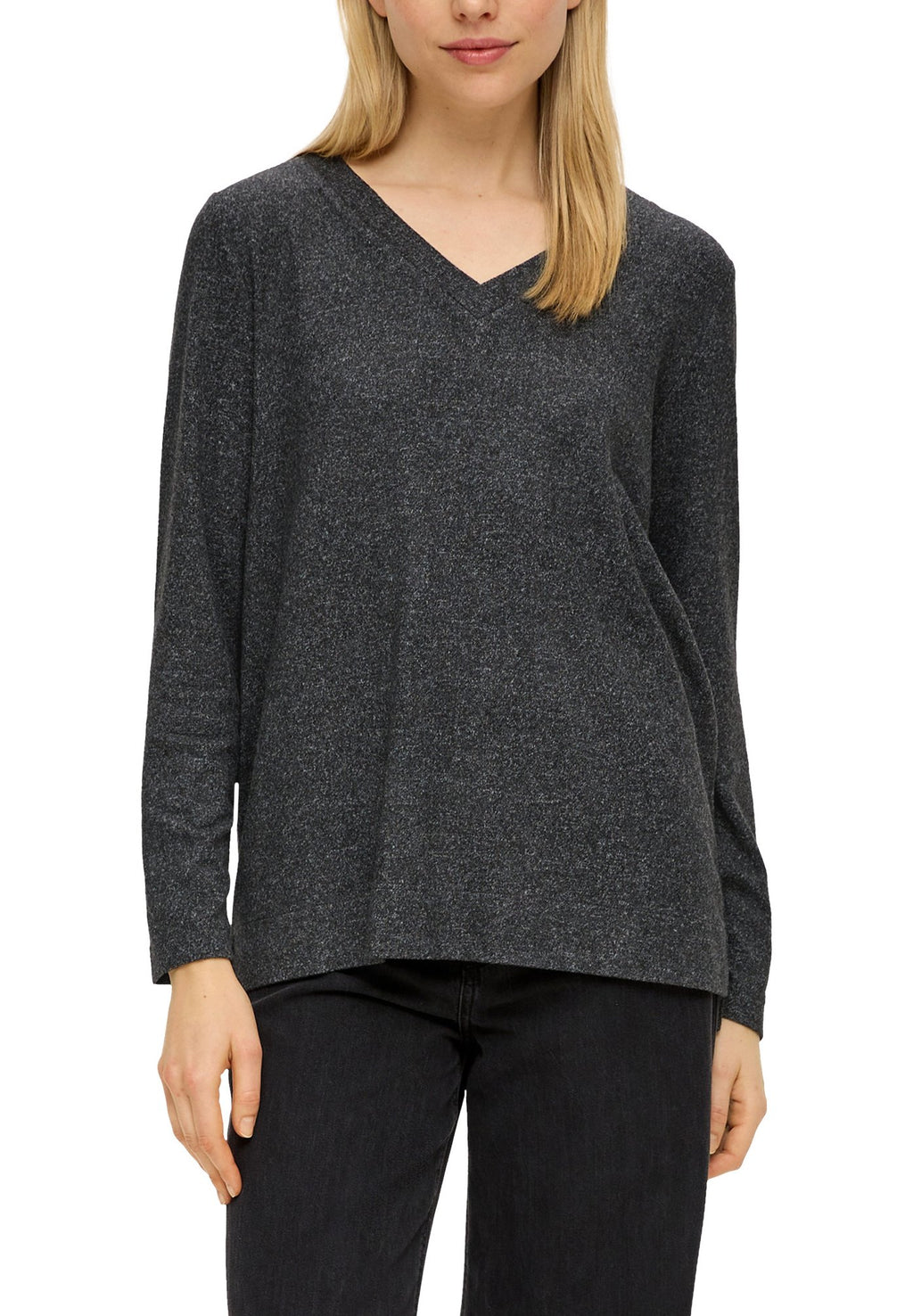 s.Oliver LONGSLEEVE AUS VISKOSEMIX
