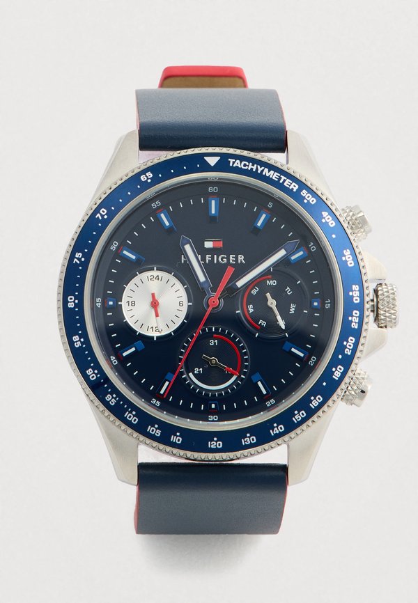 Tommy Hilfiger OXFORD - Chronograph watch - silver-coloured/black