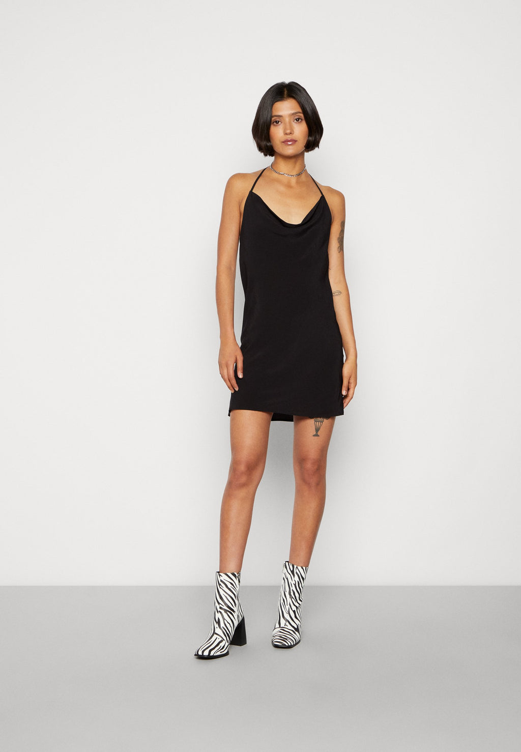 Weekday HALTER MINI SLIP DRESS