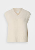 Calvin Klein Jeans OVERSIZED BOUCLE VEST - Basic T-shirt - chalk