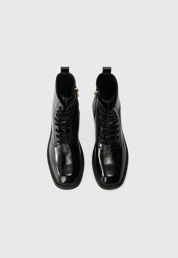Tommy Hilfiger CRINKLE LEATHER LACE-UP ANKLE BOOTS