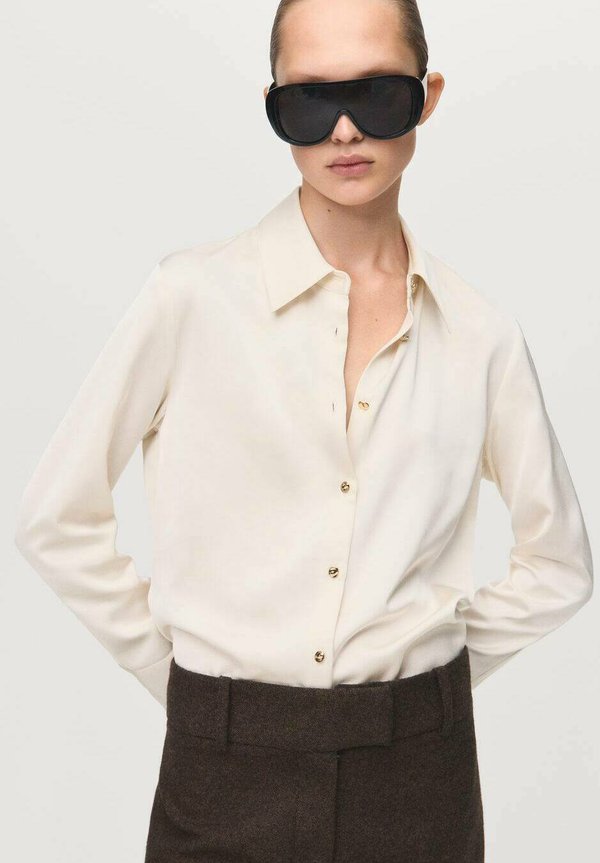 Mango Button-down blouse - ecru