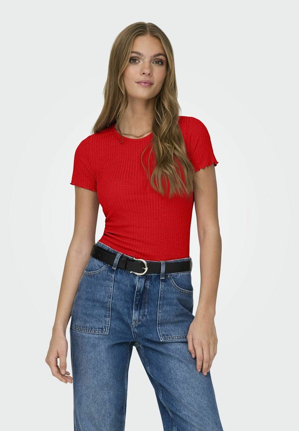 ONLY ONLEMMA - Basic T-shirt - flame scarlet