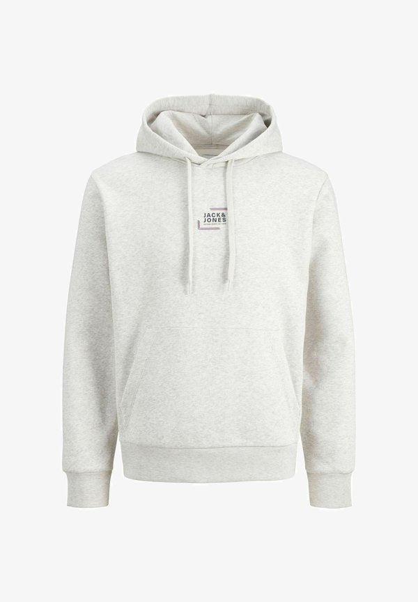 Jack & Jones Logo - Hoodie - white melange