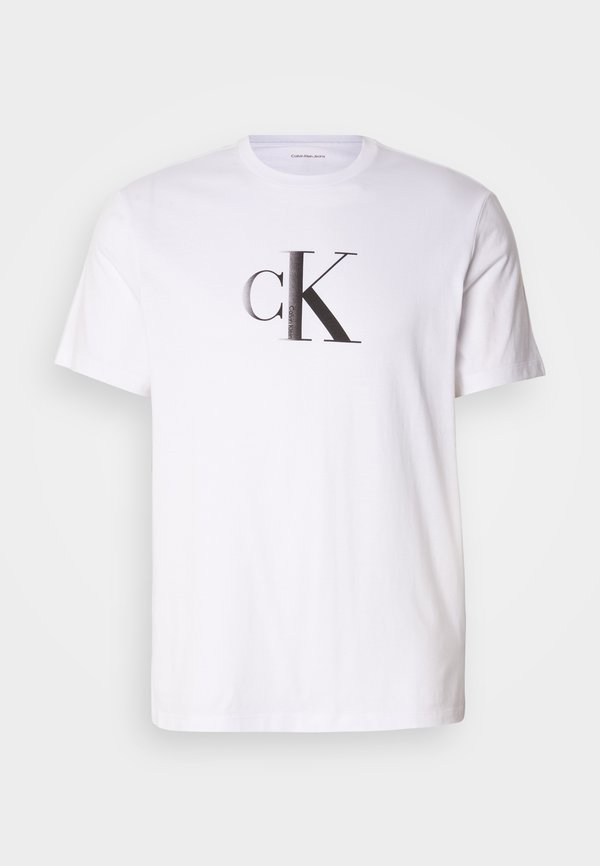 Calvin Klein Jeans CENTER MONOGRAM CLASSIC - Print T-shirt - brilliant white