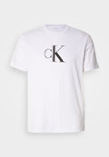 Calvin Klein Jeans CENTER MONOGRAM CLASSIC - Print T-shirt - brilliant white