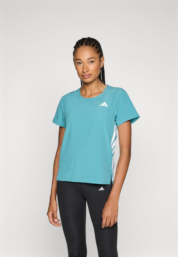 adidas Performance ADIZERO TEE - Sports T-shirt - powder teal