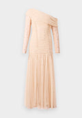 Needle & Thread GIGI DOT ONE SHOULDER ROUCHED GOWN