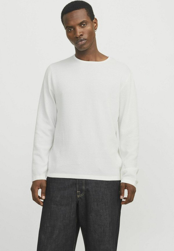 Jack & Jones Knitted Plain Knitted - Jumper - cloud dancer