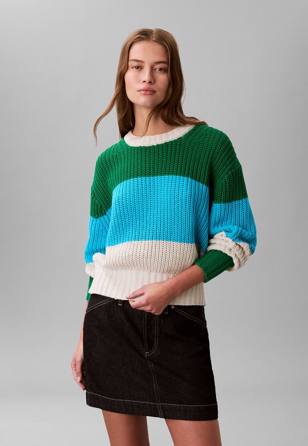 Calvin Klein Jeans CHUNKY  - Jumper - chalk combo