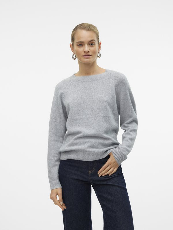Vero Moda VMDOFFY O NECK - Jumper - light grey