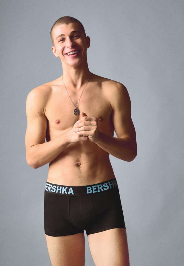Bershka 3 PACK - Trunks - light blue