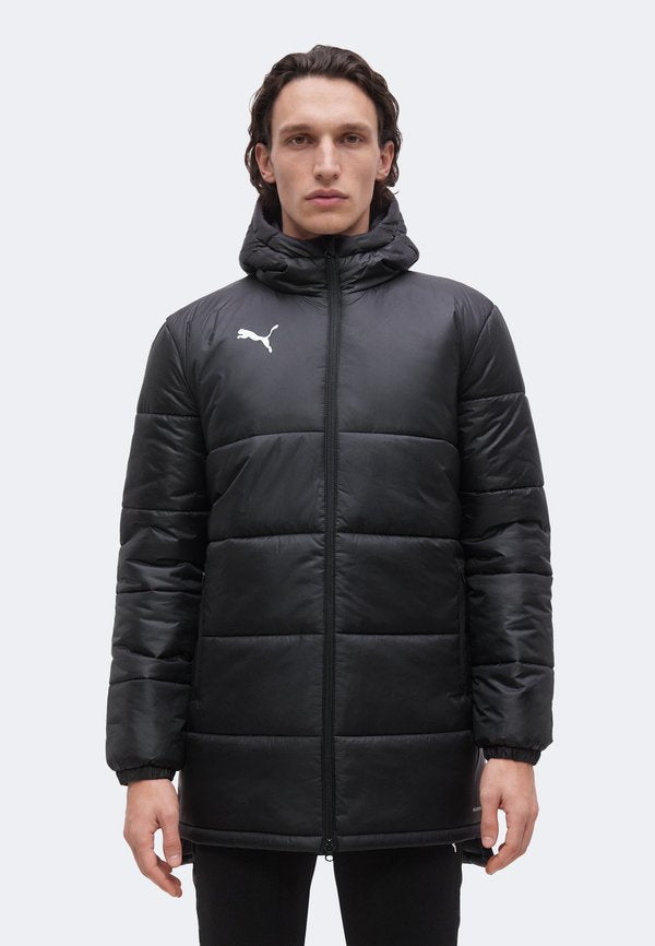 Puma TEAMADDITIONS BENCH JACKET - Winter coat - black/white
