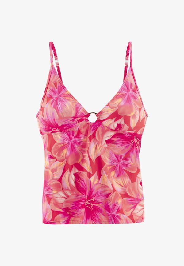 s.Oliver S.OLIVER TANKINI-TOP - Bikini top - pfirsich bedruckt