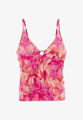 s.Oliver S.OLIVER TANKINI-TOP - Bikini top - pfirsich bedruckt