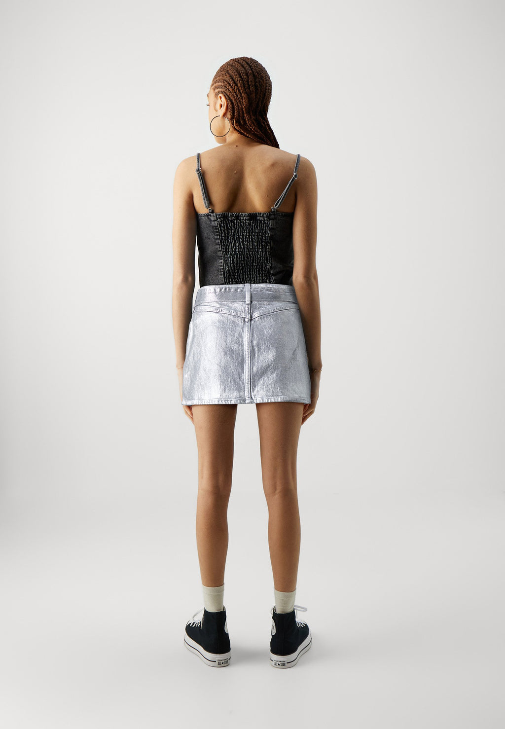 ONLY ONLNICKI MINI BELT FOIL SKIRT