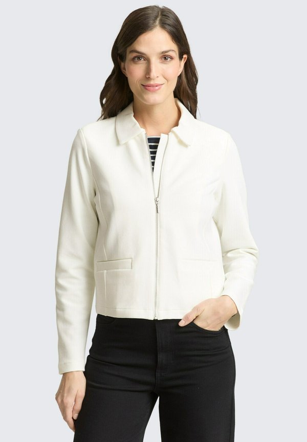 TOM TAILOR REGULAR FIT MIT REISSVERSCHLUSS - Summer jacket - whisper white