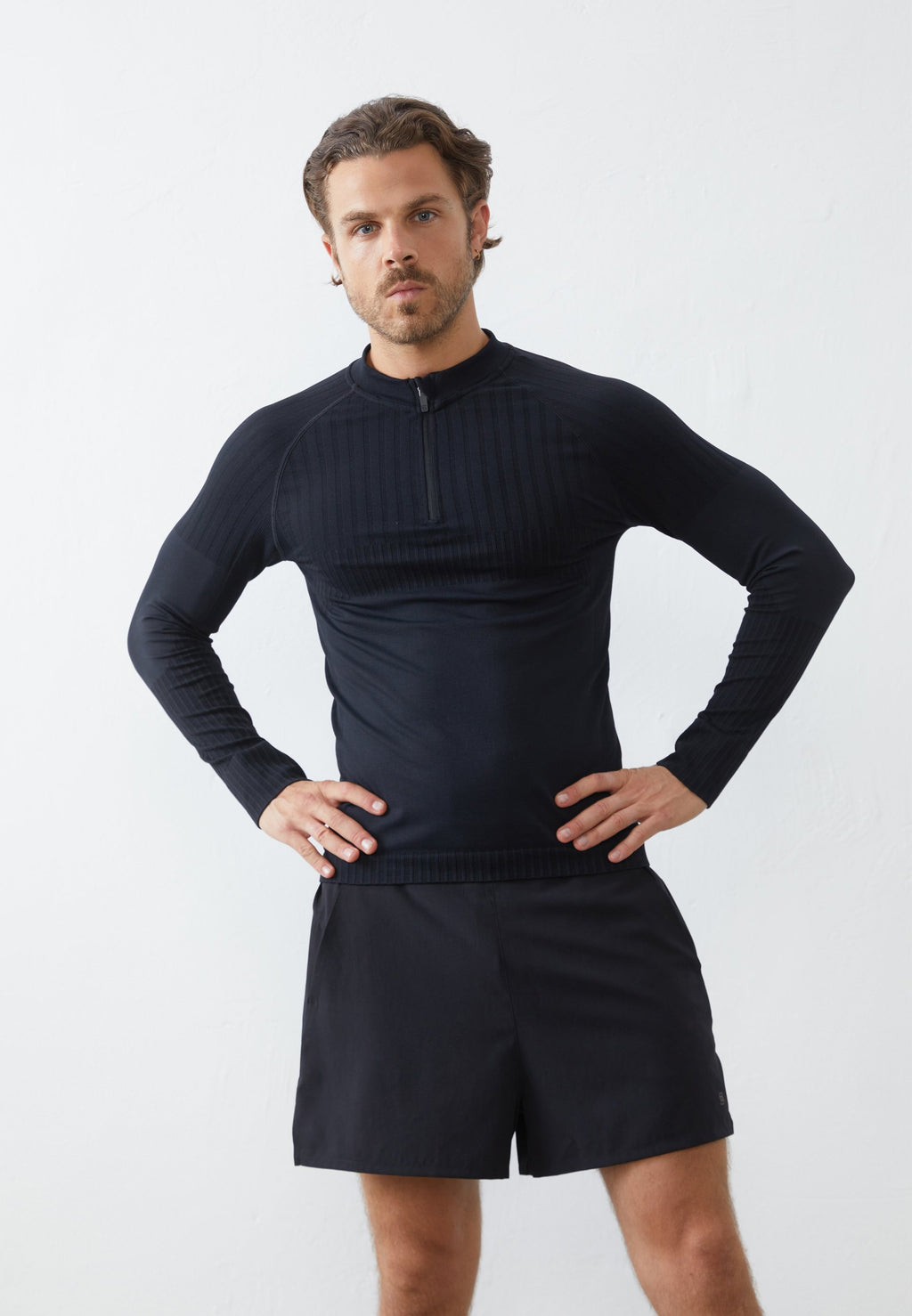 Pier One Sport LONG SLEEVE SEAMLESS TOP WITH 1/4 ZIP