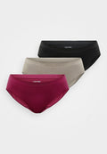 Calvin Klein Underwear BONDED FLEX SEAMLESS 3 PACK - Briefs - black/mink/beet red