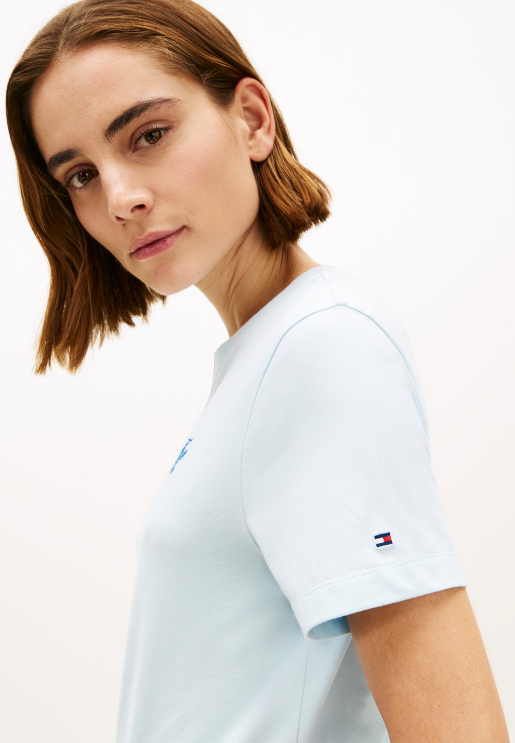 LOGO EMBROIDERY JERSEY CREW NECK T-SHIRT Media 5