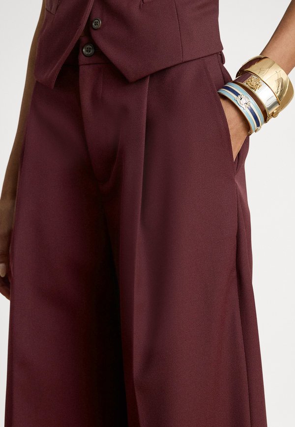 Lauren Ralph Lauren WOOL-BLEND TWILL WIDE-LEG PANT