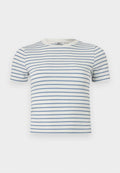 ONLY ONLLUPE S/S STRIPE TEE JRS - Print T-shirt - cloud dancer/blue