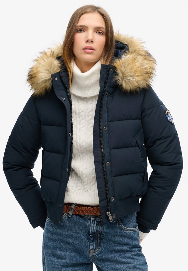 Superdry & Co EVEREST HOODED - Winter jacket - nordic chrome navy