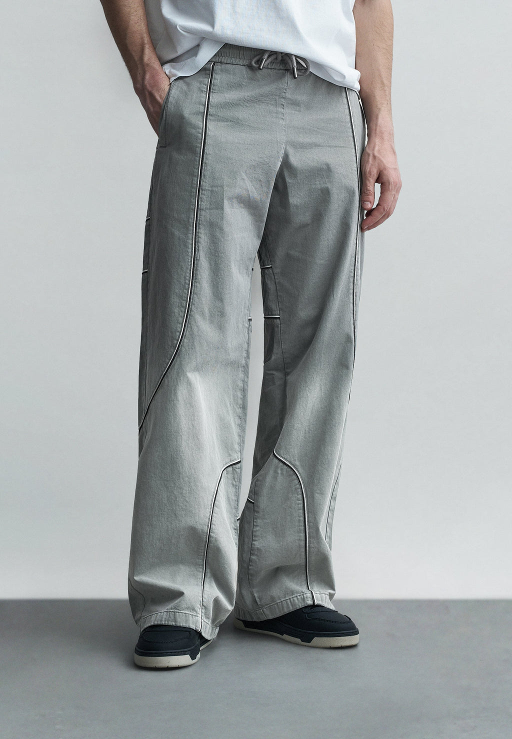 OFF-WHITE SLOUCHY TRACKPANT GARMENT DYE