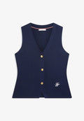 Tommy Hilfiger PREMIUM KNIT SLIM V-NECK SWEATER VEST - Waistcoat - dark night navy