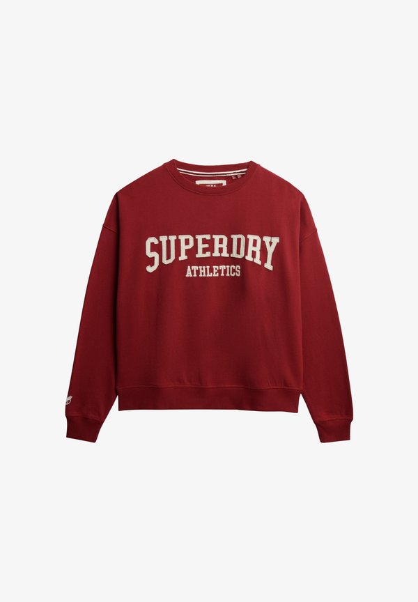 Superdry & Co ATHLETIC ESSENTIALS RELAXED APPLIQUE - Sweatshirt - bordeaux red