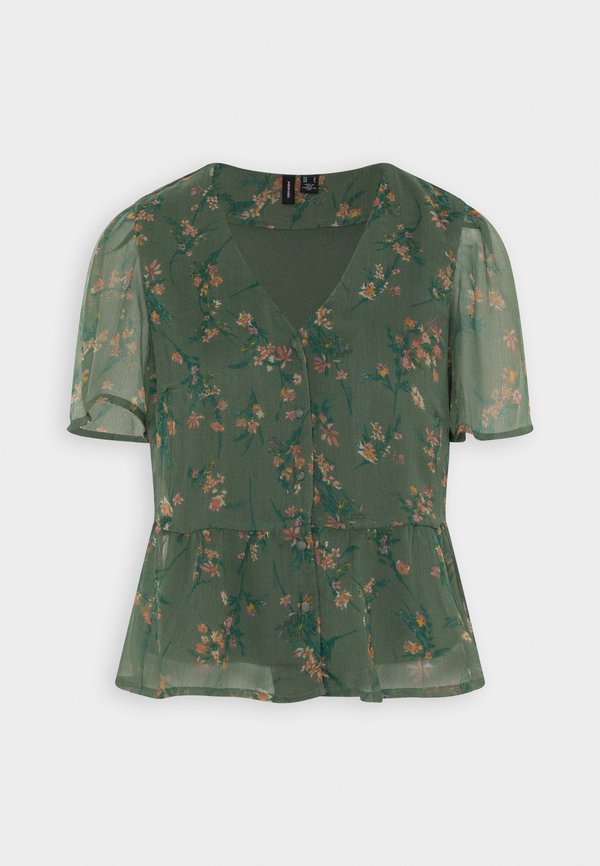 Vero Moda VMSMILLA V NECK PEPLUM - Blouse - green