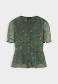 Vero Moda VMSMILLA V NECK PEPLUM - Blouse - green