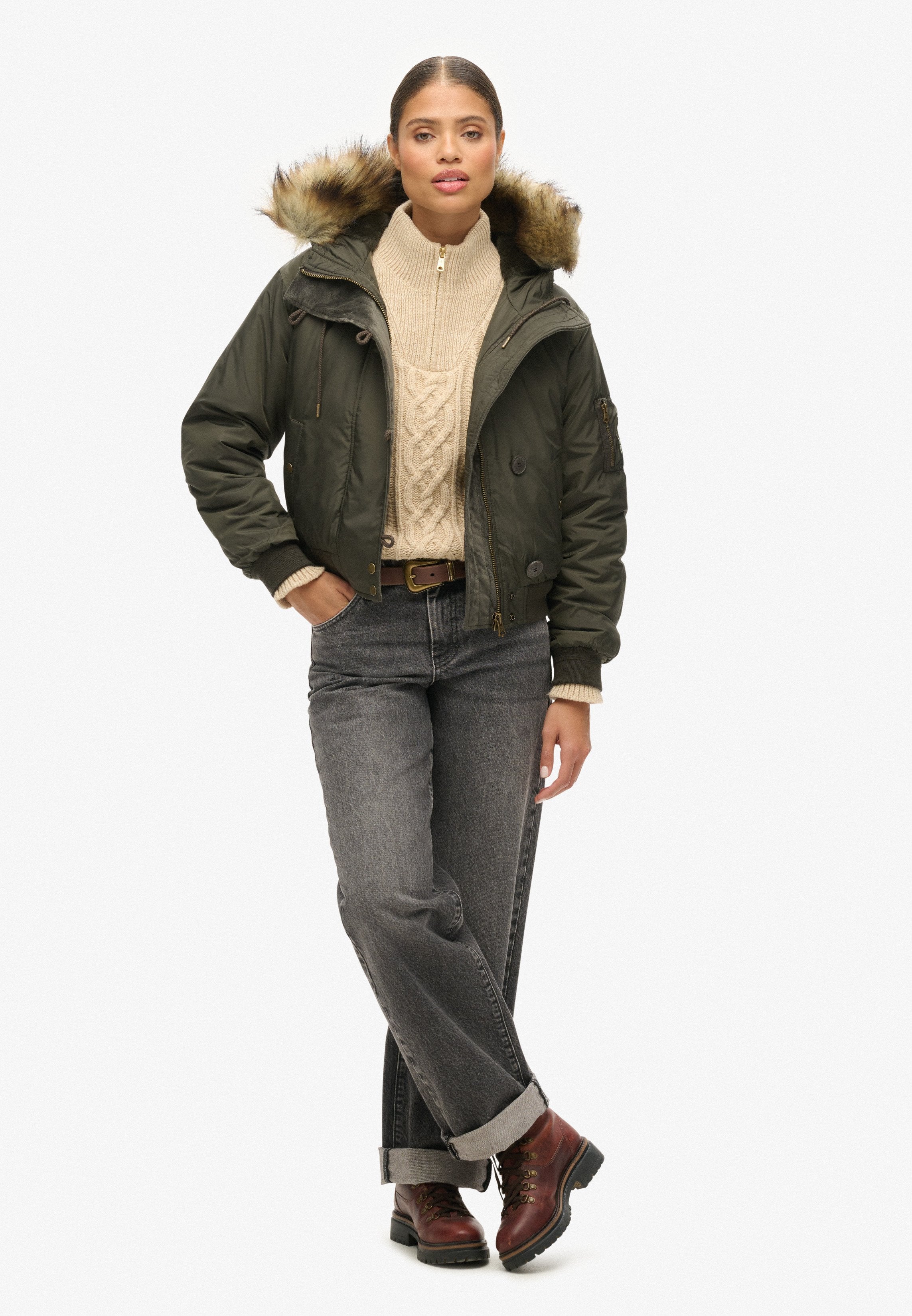 Superdry & Co HOODED MILITARY MA1