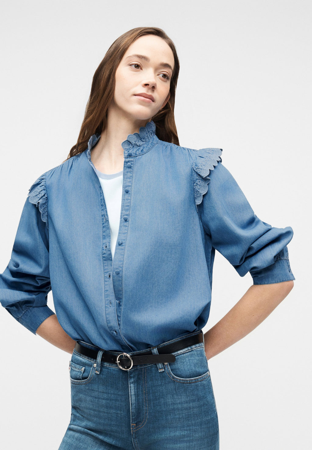 ONLPIPER FRILL SHIRT Media 5