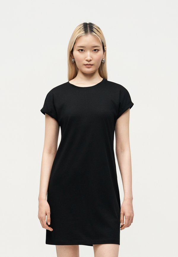 ONLY ONLBLOOM FOLD UP DRESS - Jersey dress - black