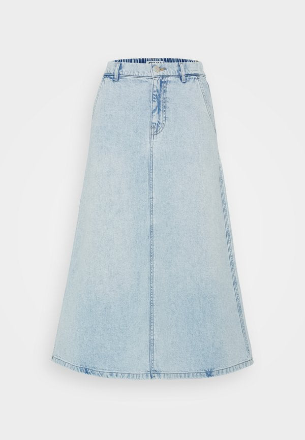 ONLY Denim ONLMINDY Denim Denim Long - Denim skirt - light blue denim