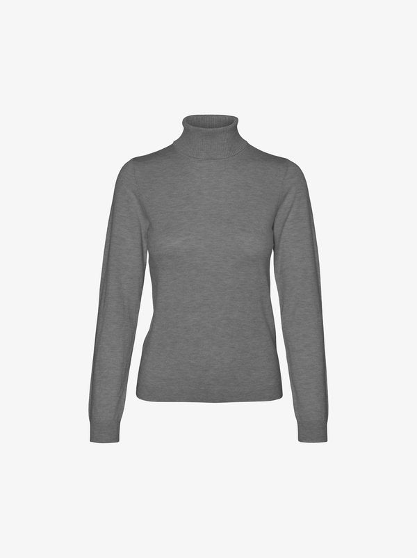 Vero Moda STRICKPULLOVER VMIRIS  - Sweatshirt - medium grey melange