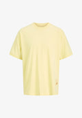 Jack & Jones JORCOTEDAZUR LABEL BACK TEE - Print T-shirt - pastel yellow