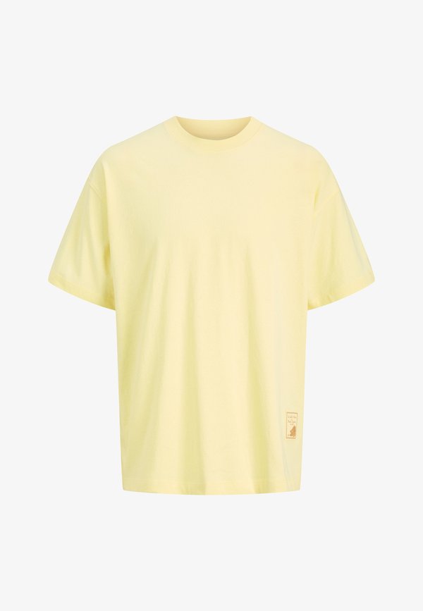 Jack & Jones JORCOTEDAZUR LABEL BACK TEE - Print T-shirt - pastel yellow