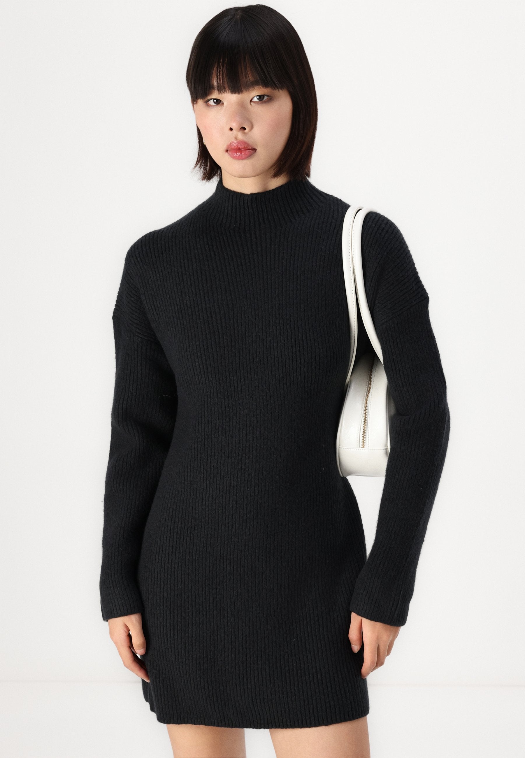 Abercrombie & Fitch Easy Mockneck Mini Sweater Dress