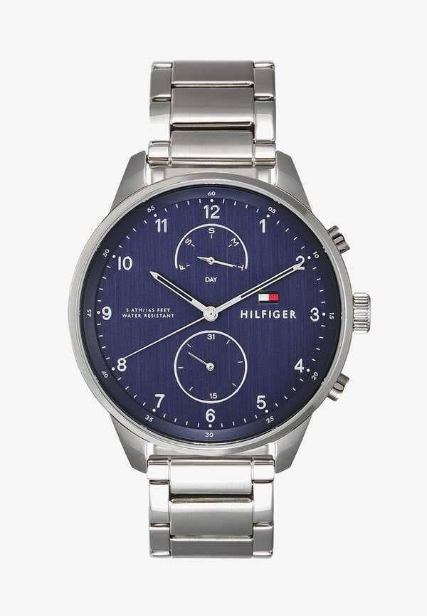 Tommy Hilfiger CHASE - Watch - silver-coloured/blue