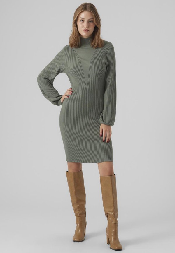 Vero Moda VMRAINA ABOVE KNEE - Jumper dress - laurel wreath