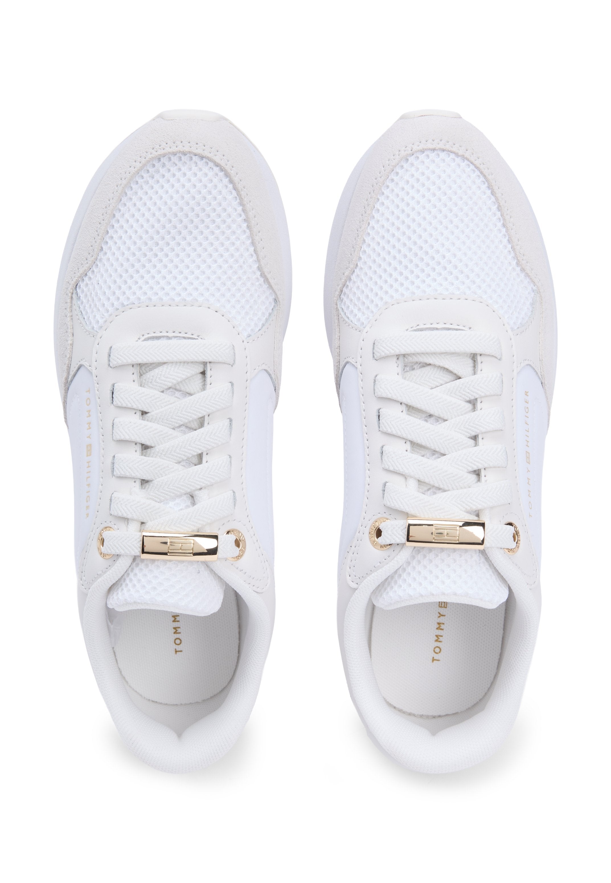 SUEDE MIXED TEXTURE MESH SERRATED TRAINERS Media 4