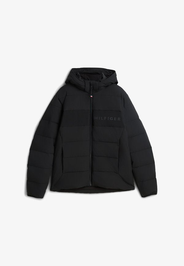 Tommy Hilfiger DETACHABLE HOODED BRANDED PUFFER - Winter jacket - black