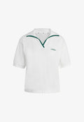 adidas Sportswear SEASONAL ESSENTIALS POP WITH EMBROIDERED GRAPHIC - Polo shirt - white   collegiate green