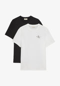 Calvin Klein Jeans CLASSIC MICRO MONOLOGO 2 PACK - Basic T-shirt - black/bright white
