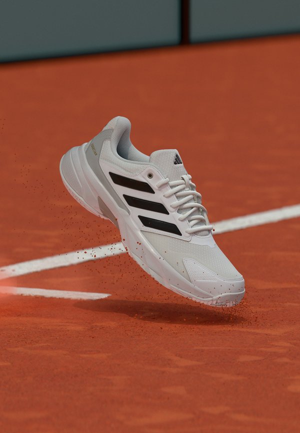 adidas Performance COURTJAM CONTROL 3 CLAY - Clay court tennis shoes - ftwr white/core black/grey two