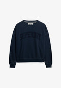 Superdry & Co ESSENTIALS TONAL APPLIQUE CREW - Sweatshirt - richest navy